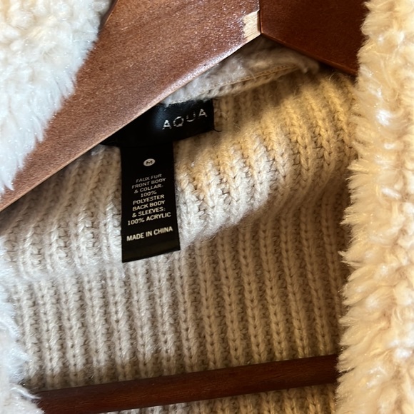 Suède/knitted fur cardigan - Picture 3 of 3